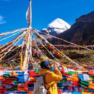 Make a wish at Tarboche in Lhasa EBC Kailash Guge Namtso Tour