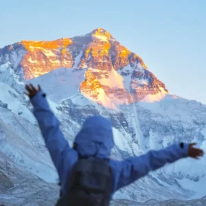 Embrace the golden sunset at Mount Everest Base Camp