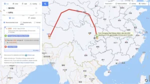 Chongqing to Lhasa Train Map